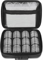 MUODR 46mm Coin Holders for Collectors, Coin Storage Case with Lock,100 Pieces Coin Capsule and 11 Size Gasket, Coin Collection Supplies For Dime,Cent,Nickel,Quarter,Silver Dollar,Half Dollar