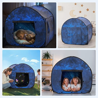 OUTREE Sensory Tent 47 * 47 * 47 in, Starry Night Print, Sensory Tent for Kids with Autism, pop up Play Room