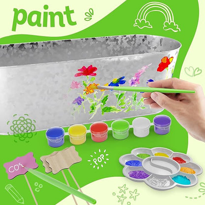 Dan&Darci Paint & Plant Flower Growing Kit for Kids - Gift Ideas Age 5 6 7 8-12 Year Old Girl - Birthday Crafts Gifts for Girls & Boys, Fun Children Gardening Kits, Art Projects for Ages 5-12 Years
