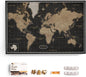 Canvas World Map with Cork Pin Board - English Lettering - Decorative Wall Decoration for All Rooms - Canvas Pictures with World Map Motif (120x80 cm, Pattern 6)