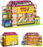 PicassoTiles 60pc Magnetic Building Block Magnet Tile Toy Shop Theme Pretend Play Construction Kit Reconfigurable Printed Structure Double-Sided Printing Education STEM Learning Playset Ages 3+ PTQ50