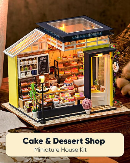 DIY Miniature House Kit, Miniature Bakery Kit, DIY Dollhouse Kit for Adults, Model Bakery, Mayberry Street Miniatures, Ideal Gifts for Birthday,Valentine Christmas(Bakery & Desserts)