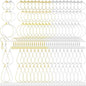 Pndeyo 700pcs Hypoallergenic Earring Making Accessories, Teardrop Round Hoop Earrings Findings Earring Hooks, Clear Rubber Earring Backs & Jump Rings for Jewelry Making- Silver & Gold