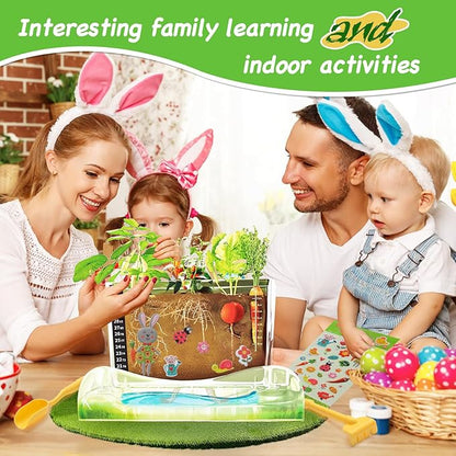 Root Viewer Kit for Kids - Grow Your Own Kids Garden for Boys & Girls - Science STEM Toy & Craft Growing Kits for Ages 6 7 8 9 10 Birthday Easter Gifts for Boy & Girls - Kid Gardening Set