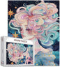 Tucocoo 1000 Piece Jigsaw Puzzles for Adults Fantasy Woman Painting Jigsaw Puzzle Celestial Goddess 1000 Pieces Puzzles for Challenging Family Activity Game Night Sky Stars Art DIY Puzzle Wall Decor