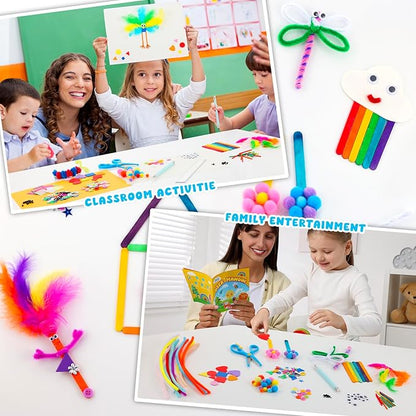 Zefy 3200+ Pcs Arts and Crafts Supplies for Kids, All in One Craft Kits with 12 Crafts Design, DIY School Supplies Kit Craft Box for Girls Boys Ages 4-12