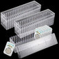 Plastic Coin Storage Box, 3 Packs Coin Holder Organizer Boxes with 20 Slots, Plastic Storage Cases Set for 60 Slabs, Compatible with PCGS NGC PMGab Holders(Include Boxes Only)