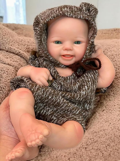 Full Body Silicone Baby Dolls -16 Inch Realistic Handmade Newborn Boy Dolls Anatomically Correct Real Baby Doll Weights
