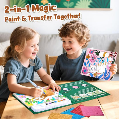 JoyCat Paint with Water Coloring Books, Art & Craft Activity, No Mess Art for Kids Ages 4-8, Craft Kits & Supplies, DIY Creative Activity, Presents for Girls & Boys (Animals)