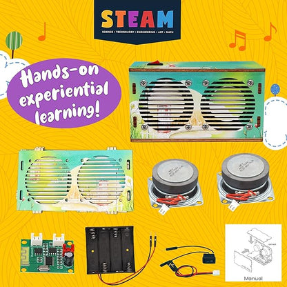 DIY Bluetooth Speaker Kit, Stem Projects for Kids Ages 8-12, STEM Kits for Kids Ages 10-12-14-16, Gifts for 9 10 11 12 13 14 15 16 Year Old Boys Teens (Green)