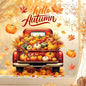 Fall Window Clings for Glass Thanksgiving Static Cling Window Decals 1PCS Pumpkin Maple Leaves Autumn Reusable Window Stickers Home School Office Decorations