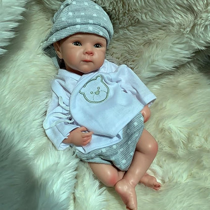 13 Inch Can Open Mouth Full Silicone Baby Dolls That Look Real Babies Solid Silicone Newborn Baby Girl Dolls Anatomically Correct