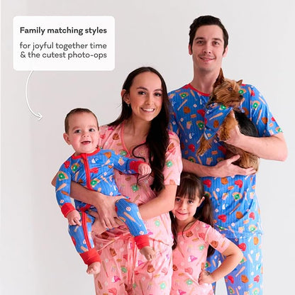 Little Sleepies Two-Piece Pajama Set for Boys & Girls, Soft Viscose from Bamboo Toddler Pajamas for Kids, Family Matching PJs