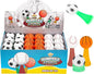 IPIDIPI TOYS Jumpeez Sport Ball Rocket Poppers – 24-Pack Jumping Spring Launcher Toys – Halloween Toys for Trick or Treat, Halloween Goodie Bag Stuffers, Birthday Party Favors for Boys & Girls