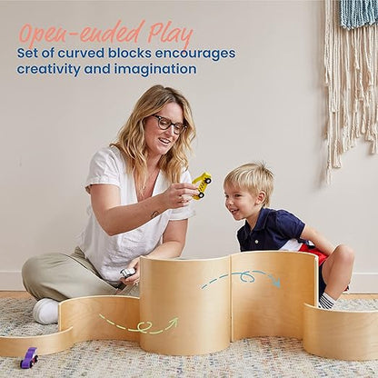 ECR4Kids Wooden Tunnels and Arches, Block Play, Natural, 10-Piece