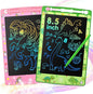 2 Pack LCD Writing Tablet for Kids, 8.5 Inch Colorful Doodle Board Drawing Tablet, Kids Travel Games Activity Learning Toys Birthday Gifts for 3 4 5 6 Year Old Boys Girls Toddlers Preschooler