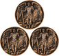 3Pcs Saint Michael Archangel Protection Coin, 1.57-Inch Double-Sided Zinc Alloy Collectible with Antique Finish, Featuring Saint Michael Prayer Christian Challenge Coin (Pack of 3)