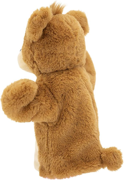 Plushible Pawley Teddy Bear Hand Puppet – Stuffed Animal Puppets for Kids, Babies & Toddlers, Soft Plush Toy with Embroidered Details, Ideal for Birthdays & Special Occasions