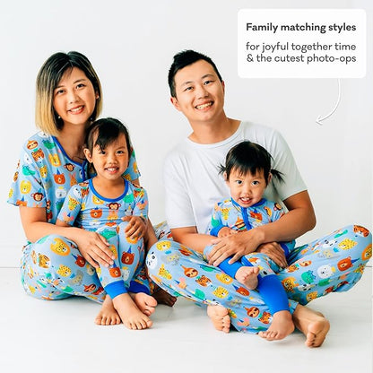 Little Sleepies Two-Piece Pajama Set for Boys & Girls, Soft Viscose from Bamboo Toddler Pajamas for Kids, Family Matching PJs