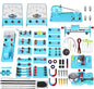 Mysterystone Science Experiment for Kids Electricity and Magnetism Kit for Students Stem Kit Physics Lab Basic Circuit Board Kit for Learning Starter