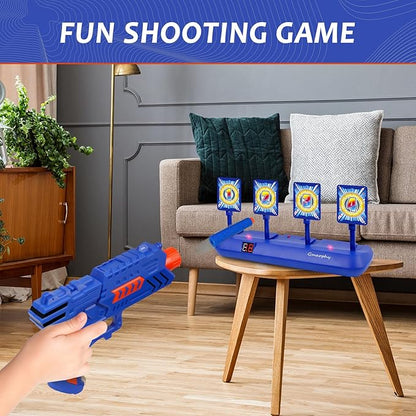 GMAOPHY Digital Shooting Targets with 2 Foam Dart Toy Blaster, Kids Shooting Game Toys, Electronic Scoring Auto Reset 4 Targets, Birthday for Ages 5 6 7 8 9 10+ Years Old Kids Boys Girls