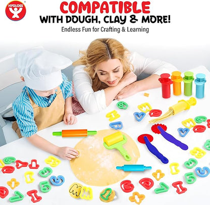 Dough Cutters - Set of 8 - Clay and Modeling Tools Set – Plastic Accessories for Kids' Crafting, Shaping, and Creative Play – Ideal for Clay, Dough, and Sand