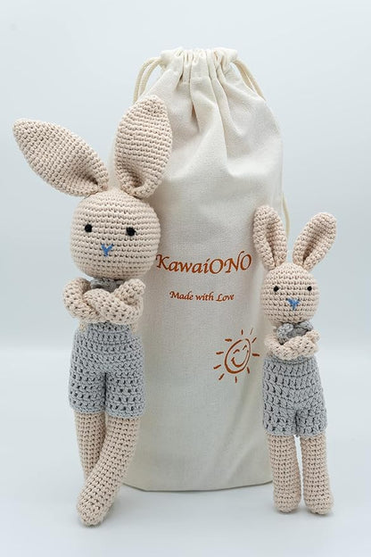 Bunny Family, Bunny Dad Crochet Plushie Doll, Amigurumi Baby/Toddler Doll