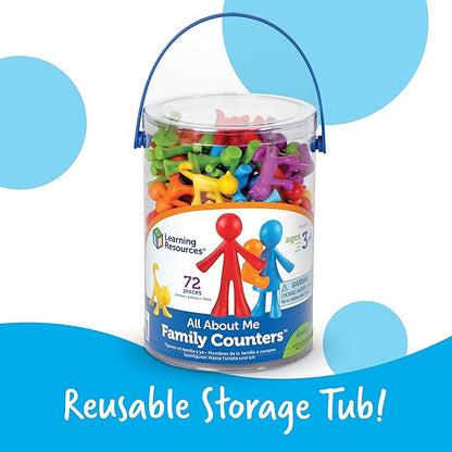 Learning Resources All About Me Family Counters - Toddler Sensory Toys, Preschool Activities, Classroom Must Haves, Math Manipulatives, Social Emotional Games, Fine Motor Skills, Color Sorting