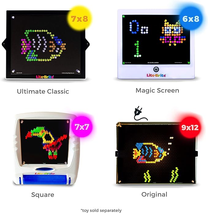 Zoo Refill templates for pre-1994 Original Lite Brite (10 Sheets, 9x12)