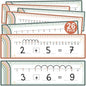 26 Pack Rainbow Boho Number Line Dry Erase Boards Cards, 14"x4" Double-Sided, Math Manipulatives for Kids-Student, Kindergarten Elementary Special Education 1st Grade Classroom Must Haves