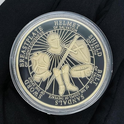 Armor of God Challenge Coin - Ephesians 6:11 Inspirational Gift for Spiritual Protection & Faith