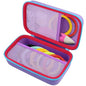 co2CREA Storage Organizer Case for 3D Printing Pen Set, Hard Case Compatible with SCRIB3D P1/Advanced, MYNT3D Super/Advanced, 3Doodler Start+/Flow/PRO and Filament Refill（Purple Case + Blue Zipper）
