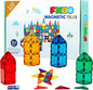 FNJO Magnetic Tiles, 110PCS Magnet Building Set, Magnetic Building Blocks,Construction STEM Learning and Playing Toys for Kids, Montessori Toy for Preschool Boys Girls Toddlers Classroom Must-Haves