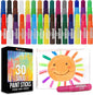 Tempera Paint for Kids and Toddlers - 30 Large Paint Sticks - Washable, Solid, Non Toxic, Mess free Paint Set - Arts and Crafts for Kids - for Wood, Glass, Canvas, or Card painting