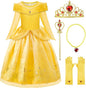 ReliBeauty Little Girls Princess Costume Dress up with Accessories, Yellow