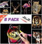 Scratch Rainbow Painting Art Paper Scratch & Sketch Art for Adults Scratch Painting Creative Gift Engraving Art&Craft Set Sketch Pad DIY Scratchboard with 4 Tools 11.7''x8.3''(Animal Series)