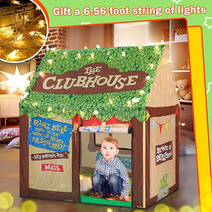 Indoor Kids Play Tents for Toddlers: with Star Lights - Cute Boys Girls Playhouse Tent Kids Fort Children Toys Tent for Christmas Birthaday