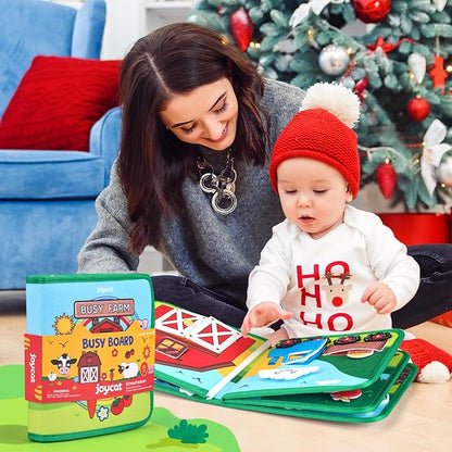 Farm Busy Book for Toddlers 1-3 - 1 Year Old Boys Girls Gifts Toys, Educational Quiet Activity Book with Life Skills, Toddler Travel Toys 1-2