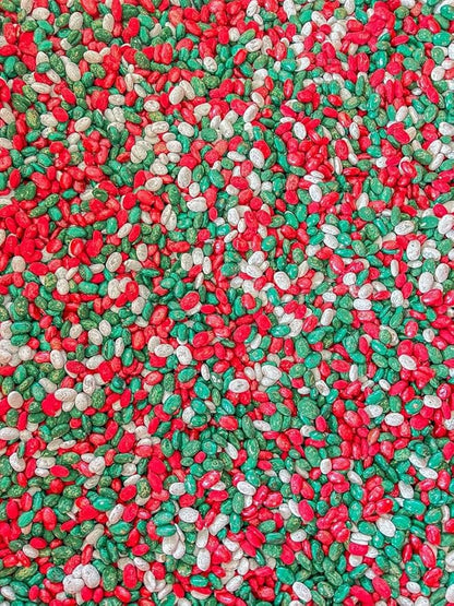 Colorful Sensory Bin Filler Themed and Seasonal Beans (Christmas, 4 Cups)