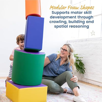 ECR4Kids SoftZone Climb and Crawl Playset, Building Blocks, Assorted, 5-Piece
