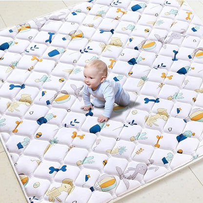 Baby Play Mat 79" X 63", Premium Thicken Foam One-Piece Crawling Mat, Extra Large Non-Slip Cushioned Activity Playmats for Babies, Toddlers, Infants, Play & Tummy Time
