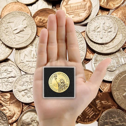 20 Pcs Coin Holders for Collectors, Clear Coin Cases with 5-Size Sponge Gaskets 20/25/30/35/40mm, Plastic Coin Slabs and Coin Protectors for Silver Dollar Collectors Collection Supplies, Black