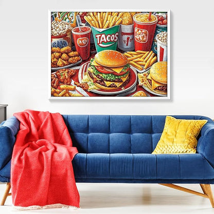 300 Pieces Hamburger Puzzles for Adults, Youths Favorite Foods Puzzle for Adults Children, Fries Puzzle 300 Pieces, Gift for Birthday, Home Decor, Fun for Family Entertainment(20.5 * 15 in)