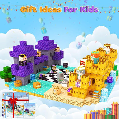 Magnetic Blocks Board Games Chess Set, Magnetic Tiles Building Blocks Kids Classroom Must Haves Montessori Education Sensory Magnet Cubes Toys, Toddler Birthday Gift for 3+ Year Old Boys Girls.