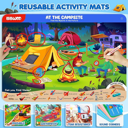 Search and Find Activity Books for Kids Ages 3-5, Toddler Travel Games Toys for Car Airplane, Road Trip Activities for Kids Games 4-8, Preschool Learning Activities, Educational Seek Birthday Gifts