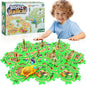 10Pcs Puzzle Racer Kids Car Track Set for Toddlers Boys, Race Tracks for Kids Ages 3-8, Puzzle Track Car Play Set, Educational Puzzles Cars Toys for 3 4 5 6 Year Old Boys (Snail)