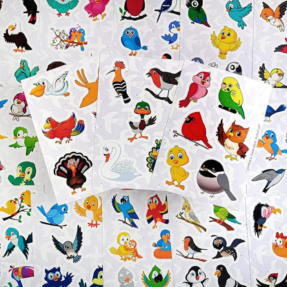 BulbaCraft 100Pcs Bird Stickers, Bird Party Favors, Parrot and Hummingbird Stickers, Gifts for Women & Men