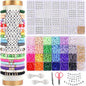 Wuollgess 6000 PCS Clay Beads Bracelet Making Kit with A to Z Alphabet Letter Beads, Friendship Bracelet Kit, Earrings Necklace Craft Jewelry Making Kit for Adults