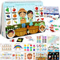 iHarPro Busy Book for Kids, Montessori Toys for Toddlers, Autism Sensory Educational Toys, Toddler Preschool Learning Activity Binder and Early Books - for Boys & Girls Develops Fine Motor Skills
