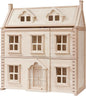 PlanToys® Victorian Wooden Dollhouse | 3-Story Large Doll House with Attic, Opening Panels & Sliding Windows | Pretend Play Dollhouse Compatible with 1:12 Scale Furniture & Wooden Dolls